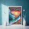 Heart Beach Diamond Art Kits for Adults, 5D Sunsets Diamond Painting Kits for Adults Beginners, DIY Full Drill Gem Art Diamond Dot Paint with Diamonds for Home Wall Decor 12x16inch